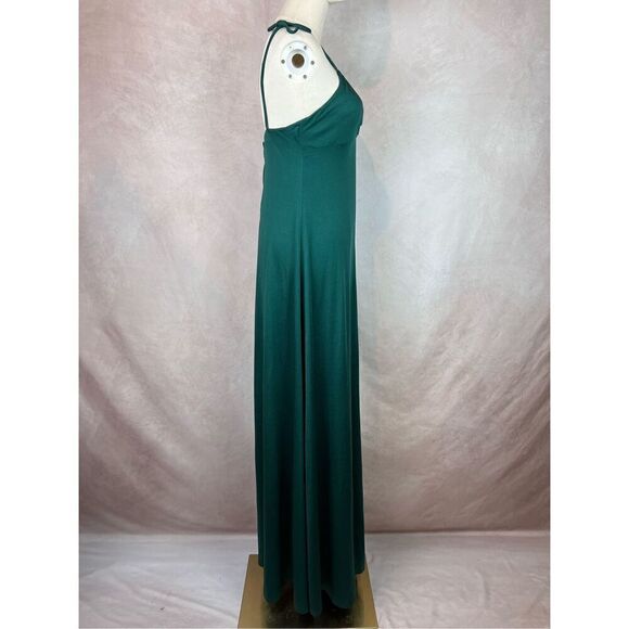Vintage 1960s 1970s Sax Fifth Evening Gown Dress Emerald Green - Picture 7 of 14